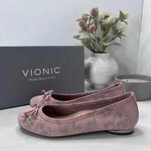 Vionic Callisto Ballet Shoes H7709L1400 Peach Botanic Women's 5M NWB